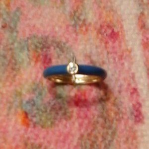 Gold Plated Enamel  w' Cubic Zirconia